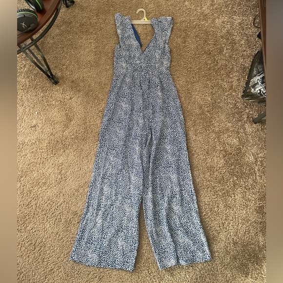 Size Small Blue And white Jumpsuit - Picture 1 of 5